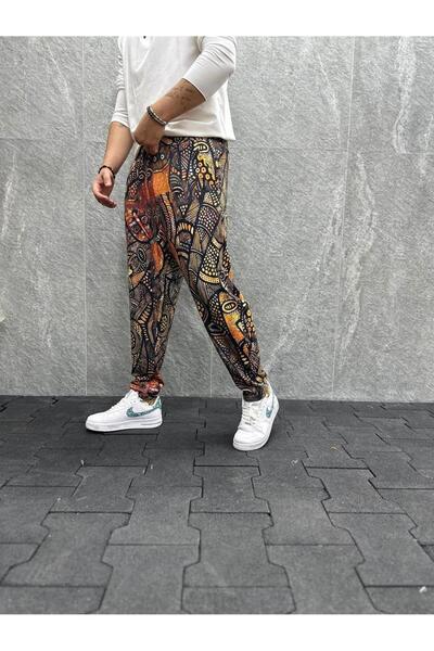 FıttingRoom Comfortable Fit Baggy Pants with Elastic Waist