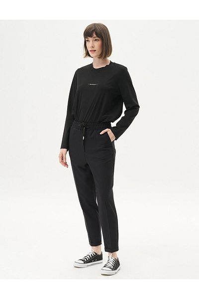 KYR Black Carrot Trousers - Elastic Waist