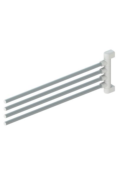 Prima Nova White Aluminum 4 Arm Stainless Laundry Towel