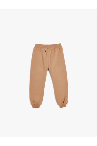 Koton Cotton Blended Jogger Sweatpants - Pockets and Waist Ties