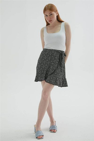 Fashion Friends Fustă mini cu model negru