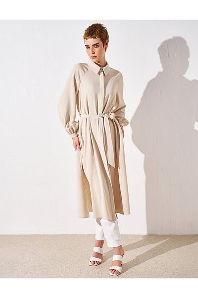 Kayra Belted Balloon Arm Wear Off Cream