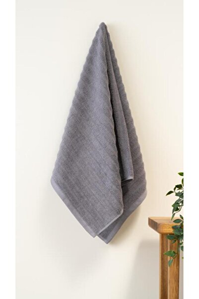 Bluenity Alegra Набір з 2 натуральних бавовняних рушників - 50x90 + 30x50 см Антрацит