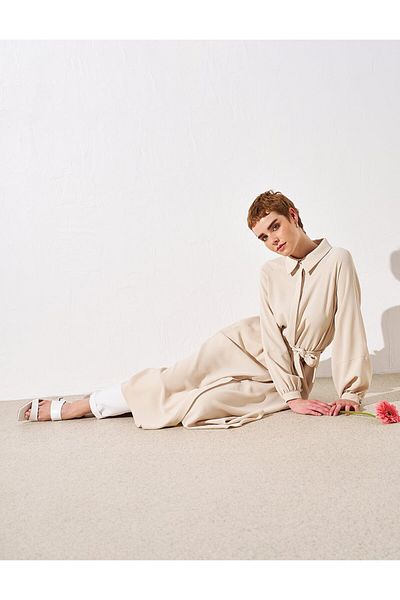 Kayra Belted Balloon Arm Wear Off Cream