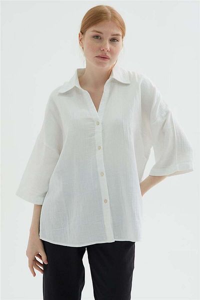 Fashion Friends Cămașă oversize albă