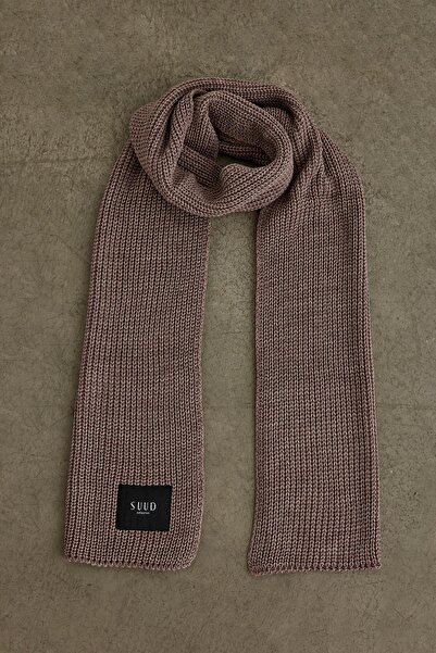 Suud Collection Mink Plain Knitted Knitwear Scarf
