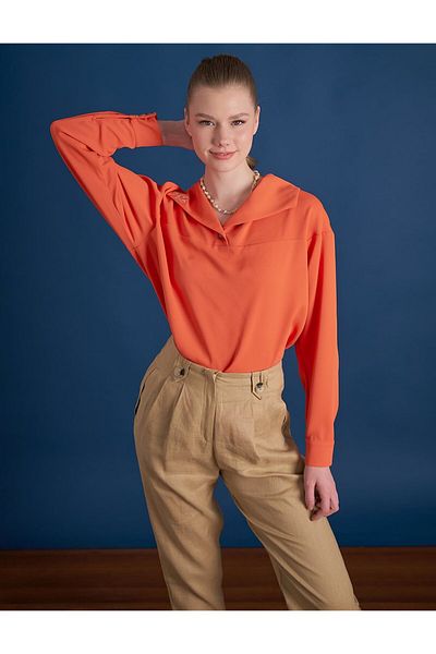 Kayra Beige Colored Trousers - Accessory Detail