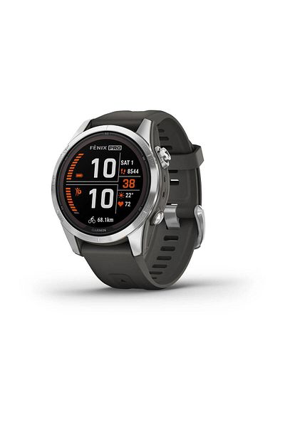 Garmin GARMIN FENIX 7S PRO - SOLAR EDITION- SILVER WITH GRAPHITE BAND