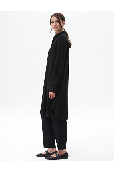 Kayra Hidden Paw Basic Long Tunic Black
