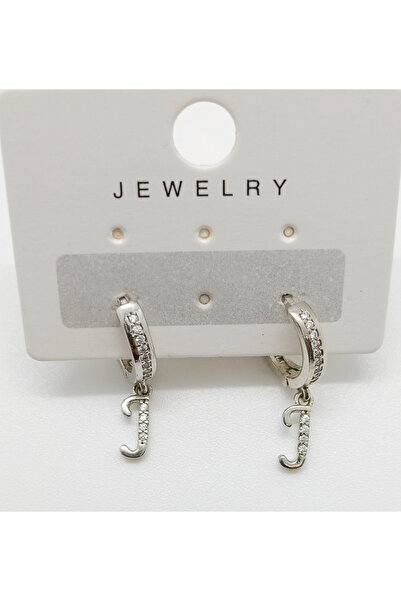 Monalisa Home تصميم فاخر بأشكال فولاذية ملونة - أقراط بحرف "J"