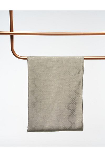 Kayra Patterned Wool Silk Shawl Mint