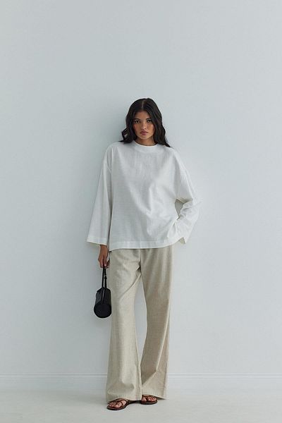 Suud Collection Weiße Kavala Leinenbluse