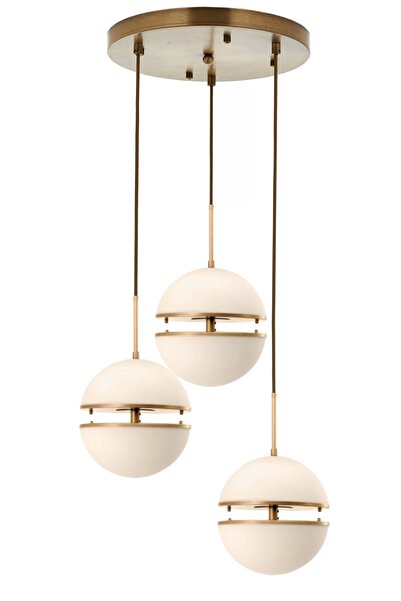 LADCO AYDINLATMA LEDLİ ÜÇLÜ YUVARLAK AVİZE A-167-3