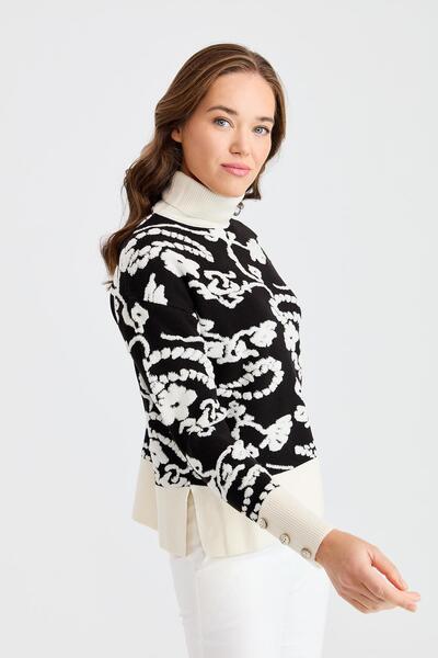 Two Mail Повна рибальська блуза чорна