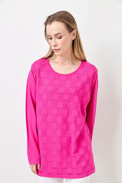 Two Mail Stoned Knitwear Fuchsia