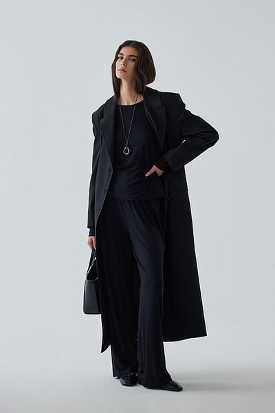 Suud Collection Cosie Black Elastic Waist Trousers