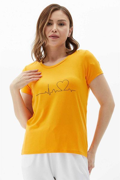 Two Mail Heart Blouse Orange