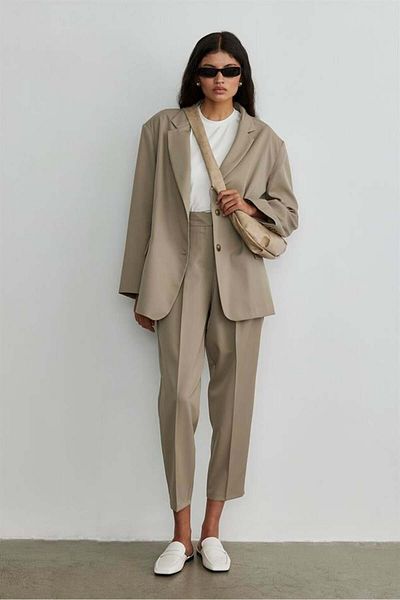 Suud Collection Pánska bunda s tmavým khaki sakom