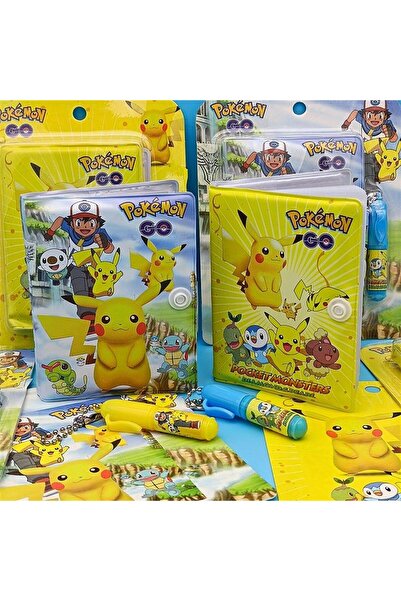 Piraye Gift Pokemon  Desenli Mini Not Defteri Ve Tükenmez Kalem Set