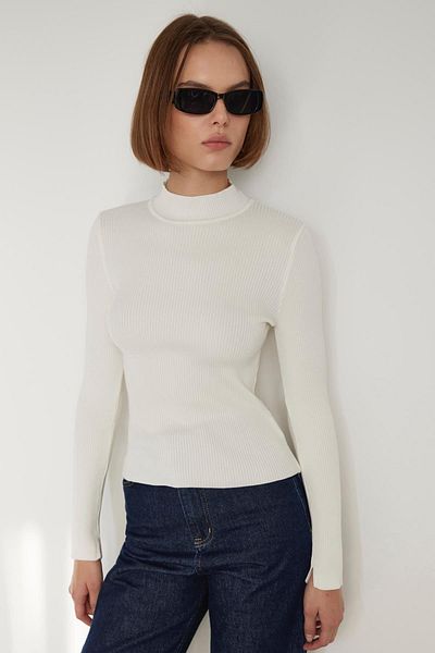 Suud Collection Weißer Jane Fisherman Strickbody