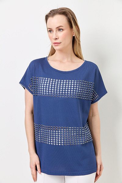 Two Mail Tricotaj cu sclipici Indigo-Silver