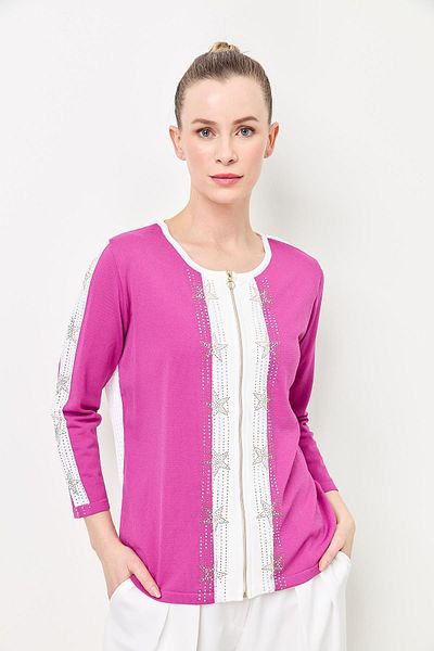 Two Mail Zipper Detailed Knitwear ORKIDE