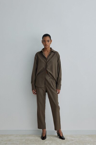 Suud Collection Milk Coffee Jil Bavlněná základní košile