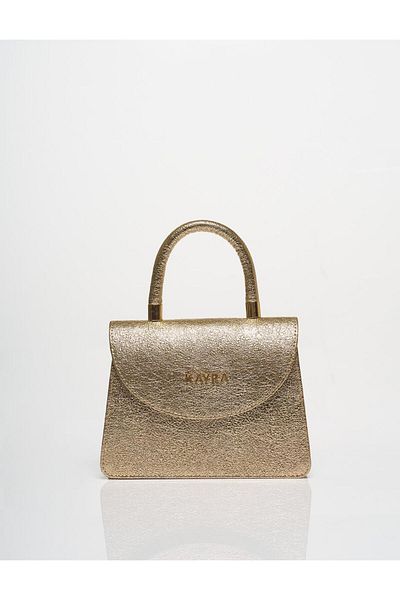 Kayra Geanta Mini Clamshell Gold