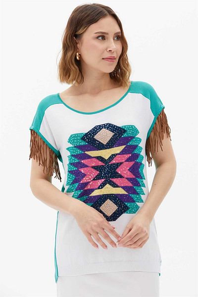 Two Mail Kilim Patterned Blouse Colombia