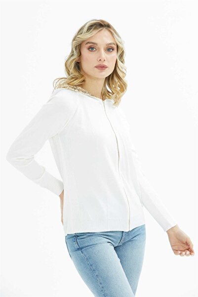 Two Mail Payet Detaylı Triko Kemik