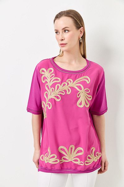 Two Mail Embroidery Detailed Knitwear ORKIDE