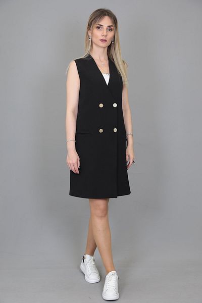 ÖNDER ÖZSOY Vest Dress-black