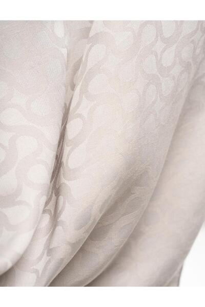 Kayra Silver Color Spiral Patterned Scarf