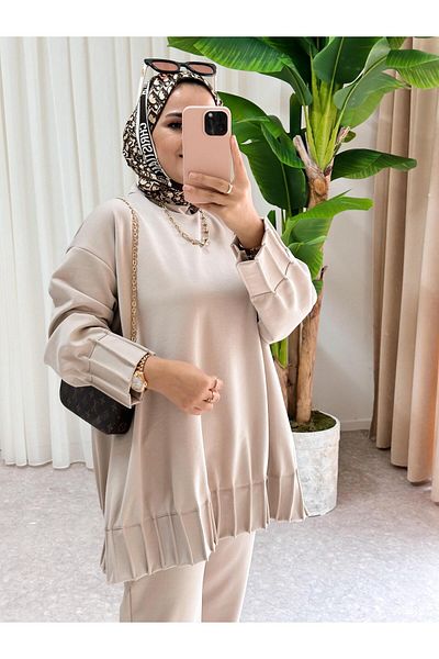 ASEL FASHİON Beige Premium Levita Modal Set