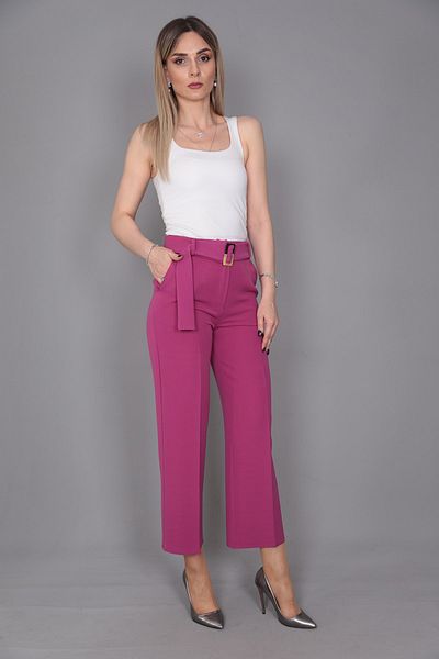 ÖNDER ÖZSOY Fuchsia Short Wide Leg Trousers