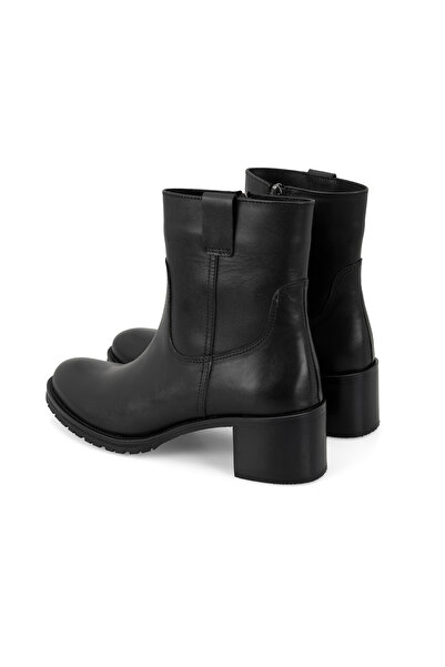 Desa Kadın Siyah Topuklu Deri Bot