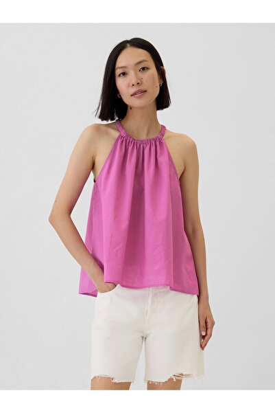 GAP Kadın Pembe Halter Yaka Bluz