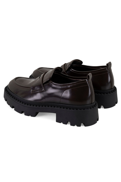 Desa Γυναικείο καφέ δερμάτινο loafer