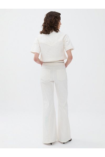 Nocturne Wide Leg and Waist Zipper Detailed Trousers