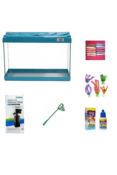 Kanki Pet 3518 Akvaryum Hazır Set Turkuaz 35 CM ( 12 Litre )