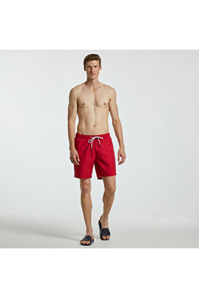 Nautica Erkek Kırmızı Desenli Deniz Şortu