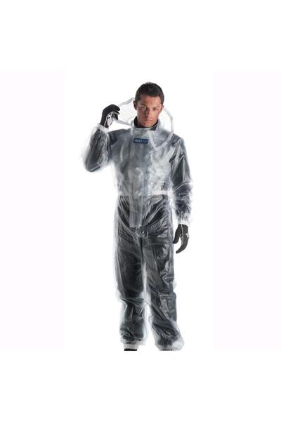 Sparco معطف واق من المطر للسباق شفاف مقاس Xs