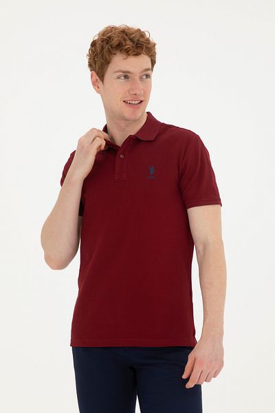 U.S. Polo Assn. Ανδρικό μπλουζάκι με γιακά πόλο Plum Basic 50263238-kr0215