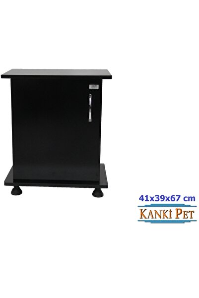 Kanki Pet Akvaryum Sehpası MDF 41 Cm Flex İthal seri Siyah 41x39x67 Cm