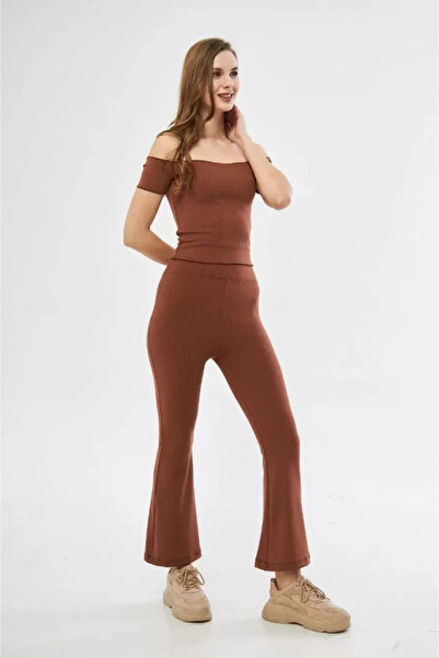 Kokosh moda Ψηλόμεσο Κοτλέ Ισπανικό Κολάν - Καφέ