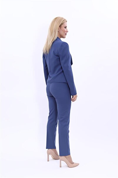 ÖNDER ÖZSOY Mini Ceket & Boru Paça Pantolon Takım-indigo