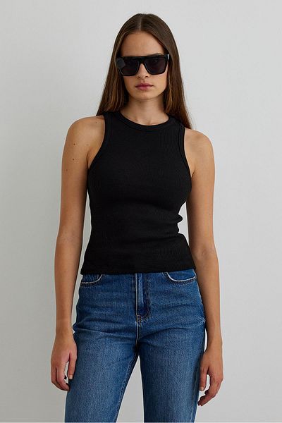 Suud Collection Černá Oli šňůra Crew Neck Ball