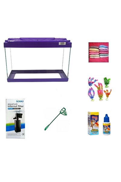 Kanki Pet 3518 Akvaryum Hazır Set Mor 35 CM ( 12 Litre )