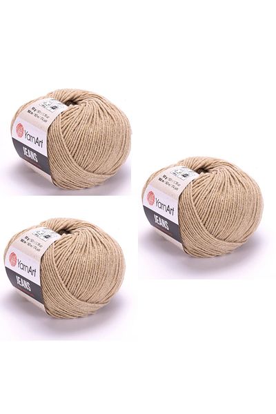 Yarnart Yarn Art Jeans 48 Χρώμα Γης Amigurumi Πλεκτό νήμα Ζακέτα Πλεκτό νήμα Baby Floss Punch Floss 3 Συσκευασία