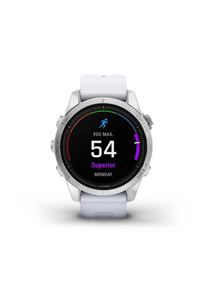 Garmin GARMIN EPIX PRO (GEN 2) STANDARD EDITION- 42MM -SILVER WITH WHITESTONE SILICONE BAND